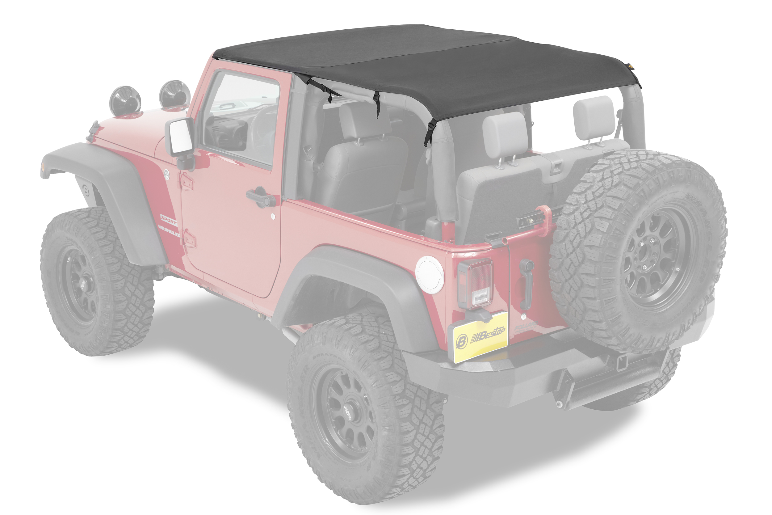 Bestop 52593 Cable Style Safari Jeep Bikini Top Wrangler JK